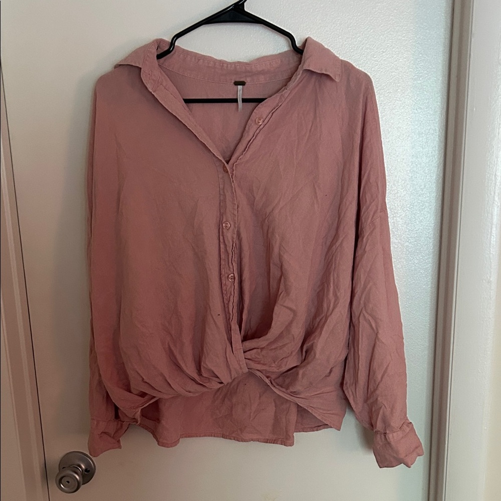 Young Fabulous & Broke Blush Button-Down Shirt